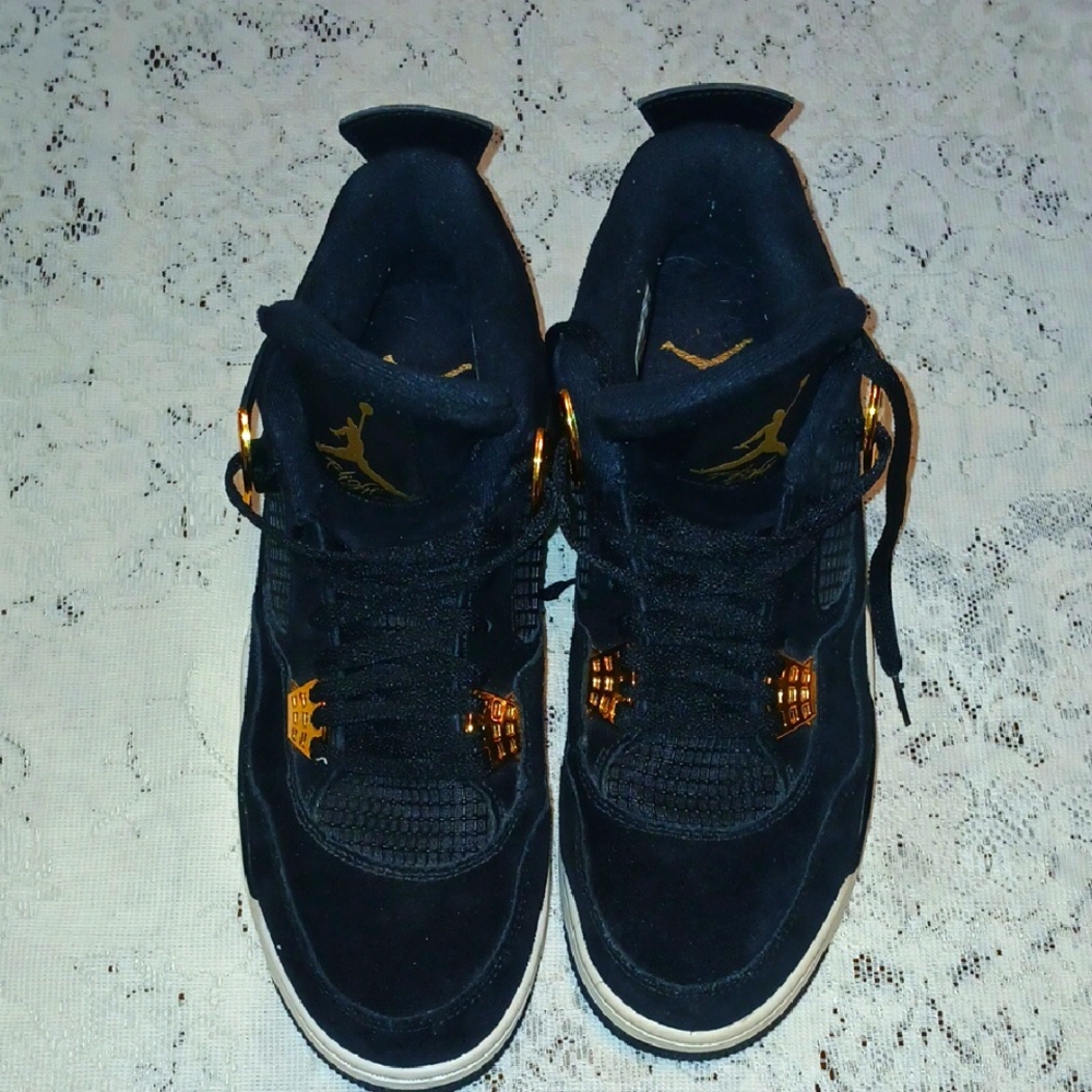 Jordan FLIGHT Black and Gold suede  Sneakers Sz. (12 Mens)